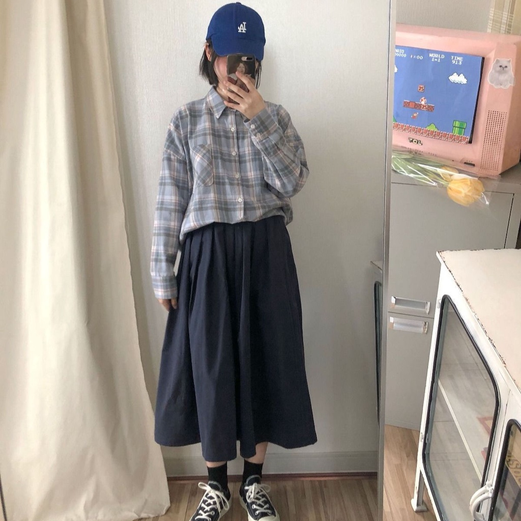 Váy Lửng Dáng Rộng Phong Cách Hàn Quốc Mới Cho Nữ