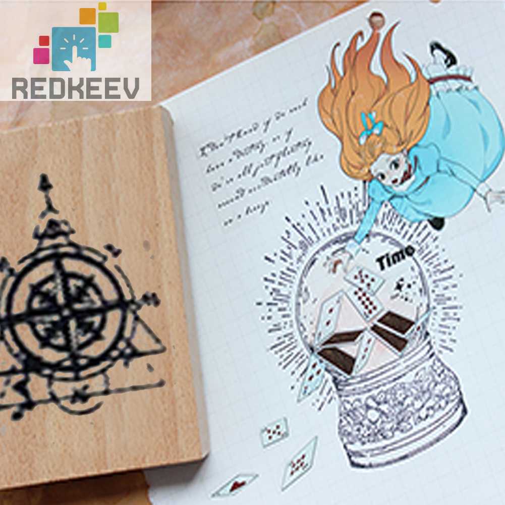 Bộ 12 Con Dấu Gỗ Trang Trí Sổ Lưu Niệm