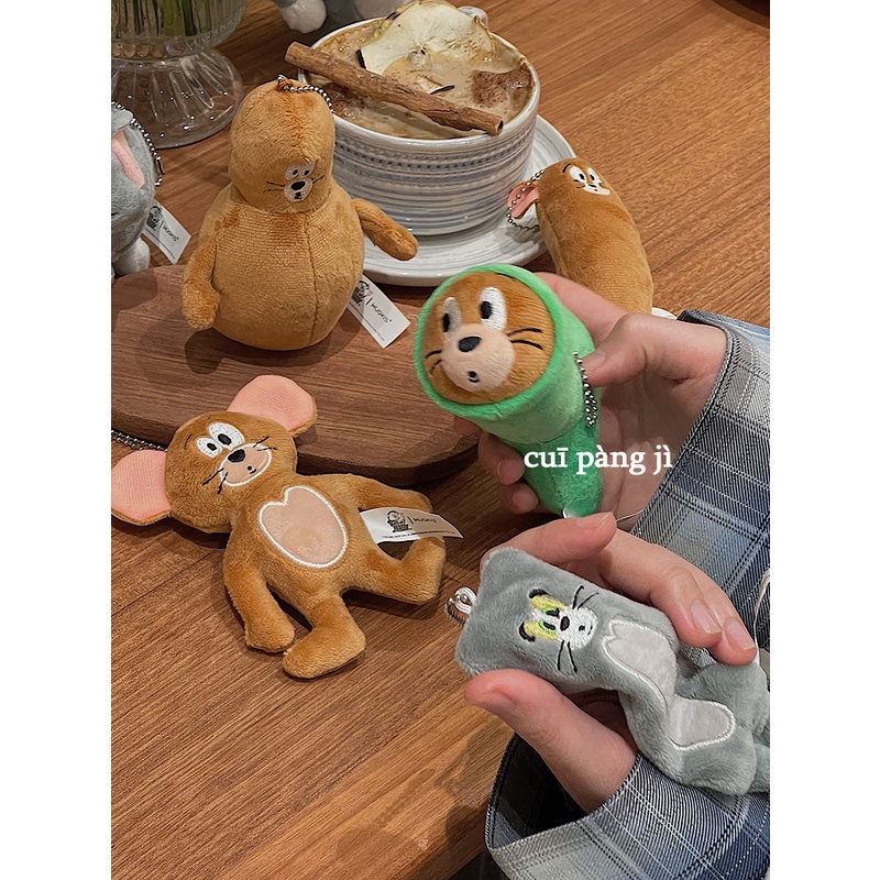 Móc Khóa Hình Mèo Tom Và Chuột Jerry Nhồi Bông Dễ Thương
