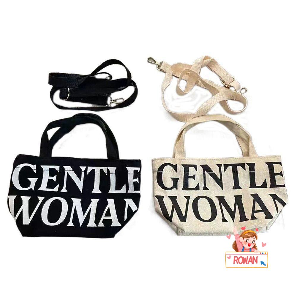 Túi Xách Canvas Cỡ Lớn In Chữ Đựng Son Môi / Trang Điểm Thích Hợp Làm Quà Sinh Nhật