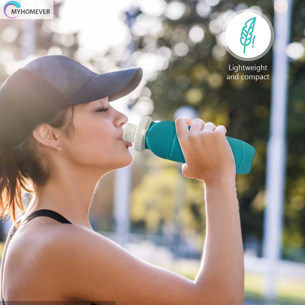 Bình Nước Thể Thao Bằng Silicone Có Thể Gấp Gọn Tiện Dụng