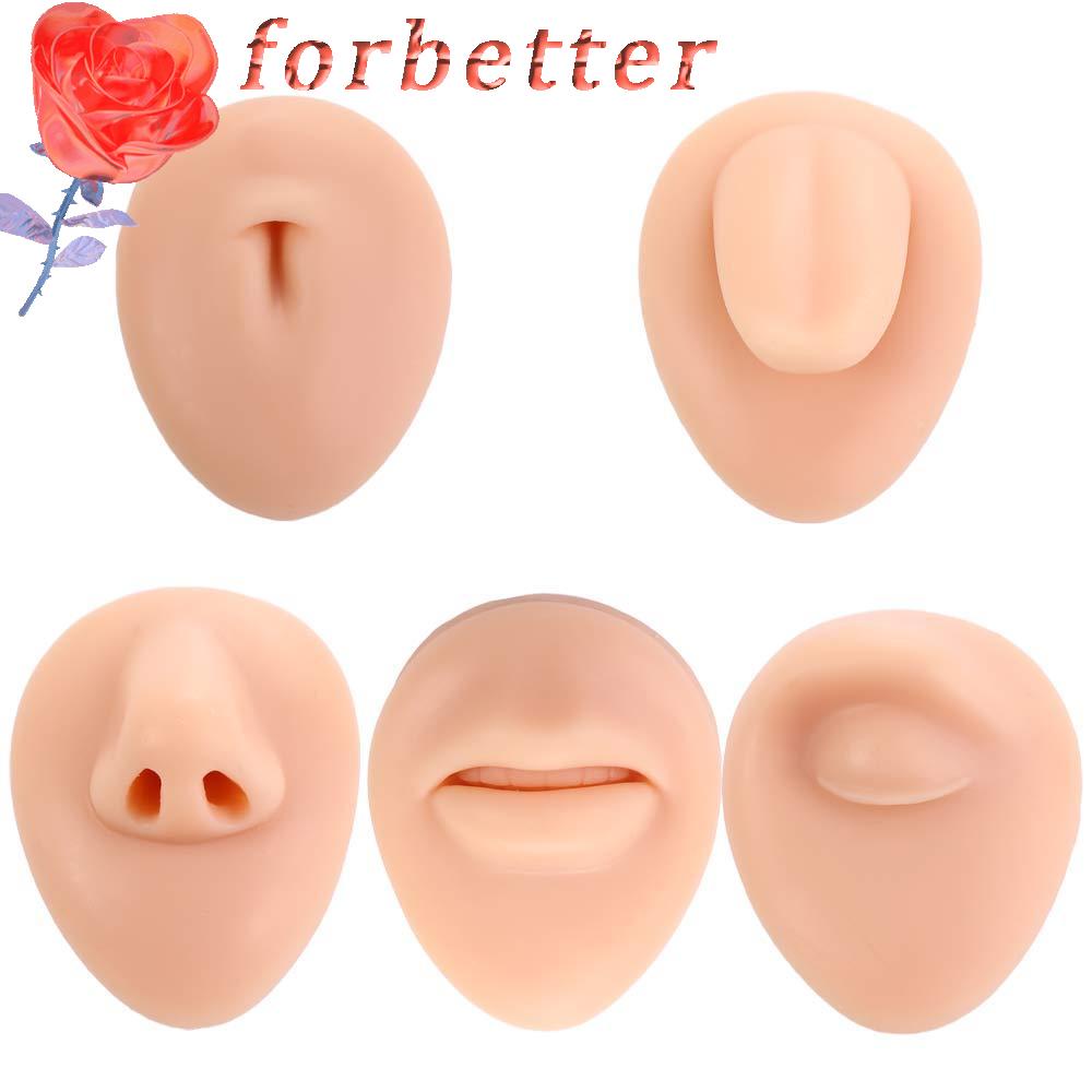 Mô Hình Mặt Silicone Dùng Luyện Tập Xỏ Khuyên / Xỏ Tai / Lưỡi / Rốn