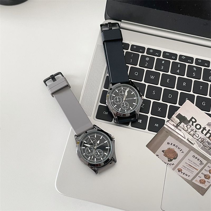 Đồng Hồ Đeo Tay Ba Mắt Màu Đen Thời Trang Xu Hướng Mới Cho Cặp Đôi