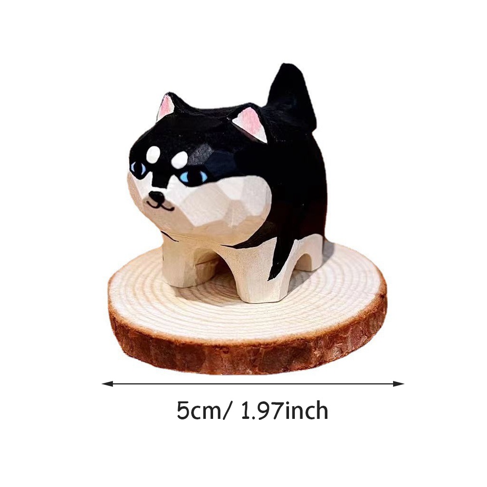 Mô Hình Đồ Chơi Chú Chó Husky Mini Bằng Gỗ Đàn Hương Chống Phai Màu Vui Nhộn Dùng Làm Quà Tặng Tại Nhà DIY