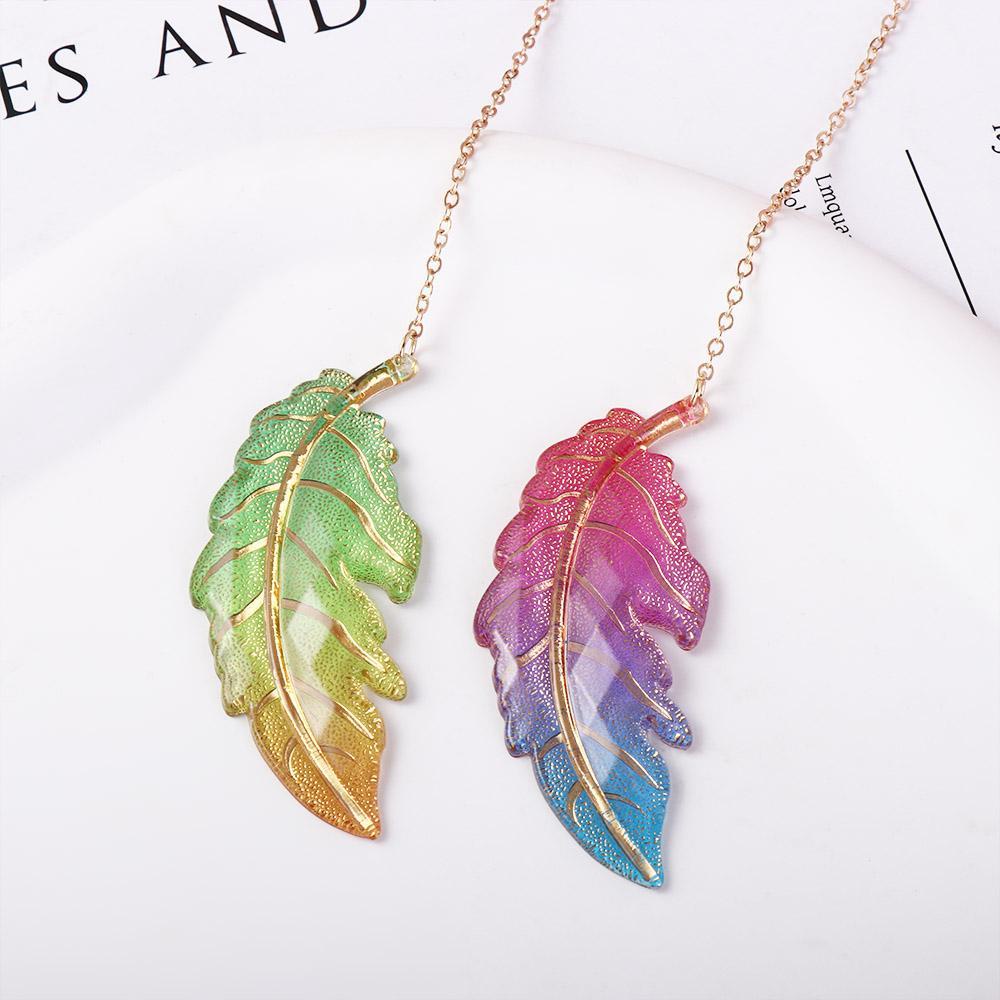 JARRED Set 2 Thẻ Đánh Dấu Sách Hình Chiếc Lá Dễ Thương Xinh Xắn