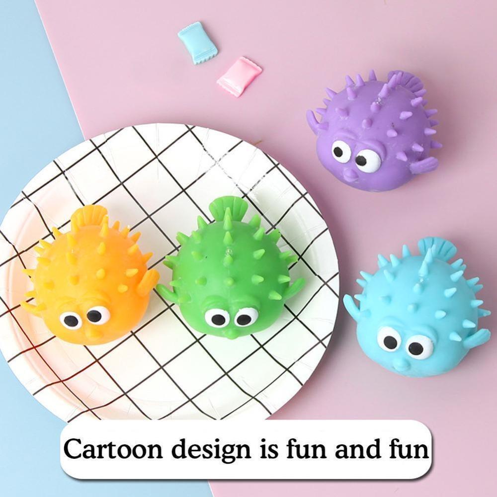 RAINBOW Set 2 Bóng Bơm Hơi Mềm Mại Màu Trơn Hình Cá Dễ Thương Cho Bé