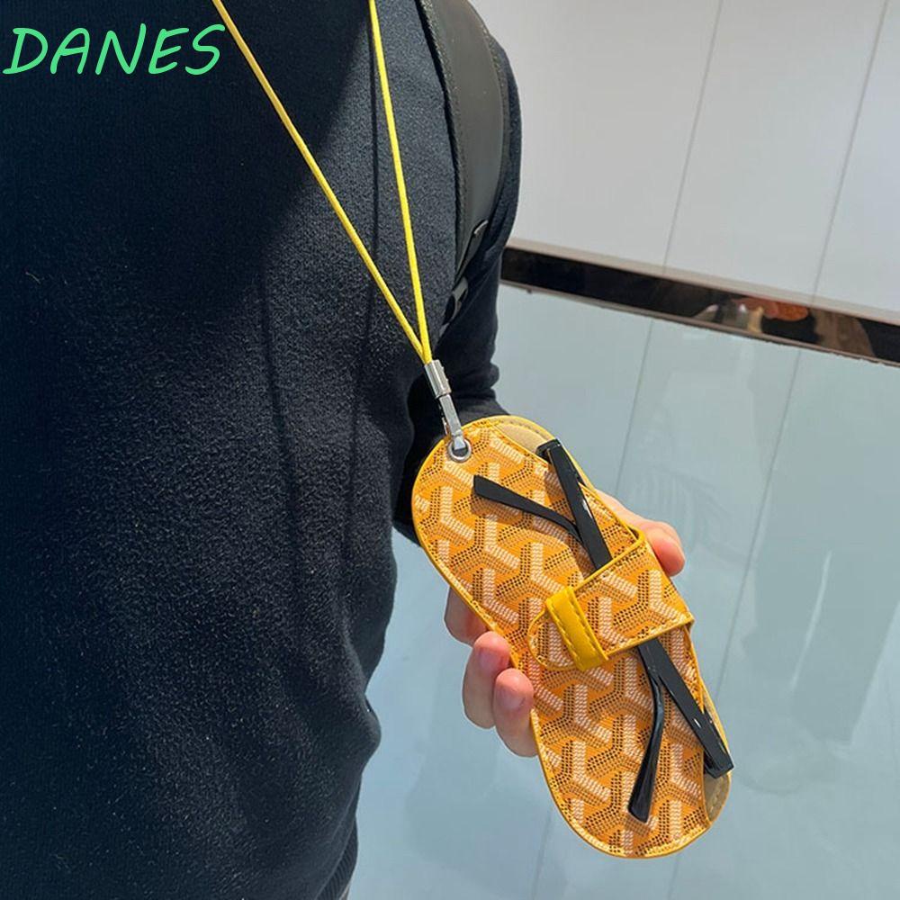 Ốp Điện Thoại Da PU Họa Tiết Sọc Kèm Dây Đeo Mắt Kính Cho Nữ