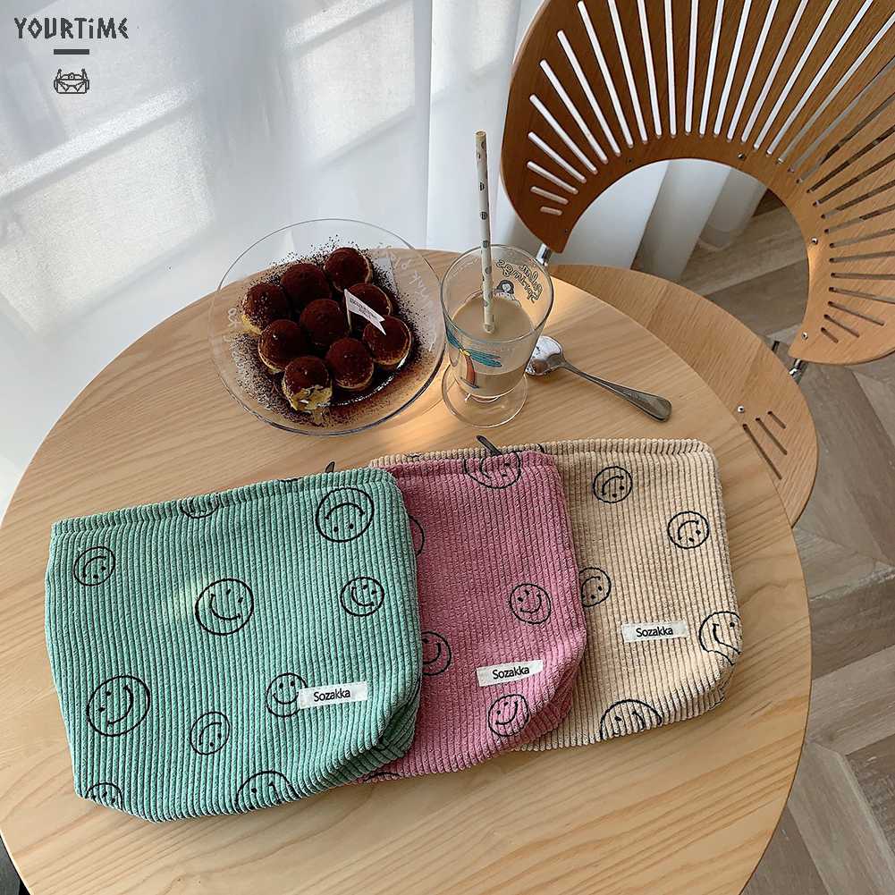 Túi Đựng Mỹ Phẩm Bằng Vải Nhung Có Thể Giặt Sạch Tiện Dụng