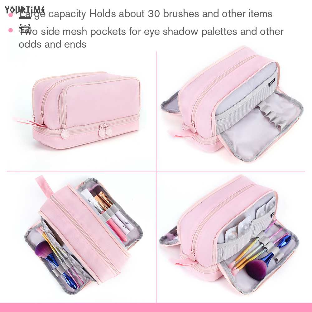 Túi Đựng Mỹ Phẩm Hai Lớp Có Móc Treo Tiện Lợi Dành Cho Nữ