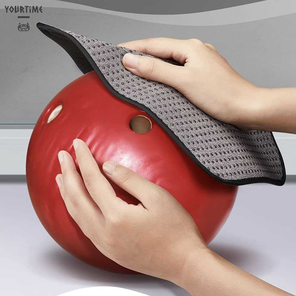 Khăn Lau Bóng Bowling Bằng Sợi Micro Mềm Mại Gọn Nhẹ Màu Đen Tiện Dụng