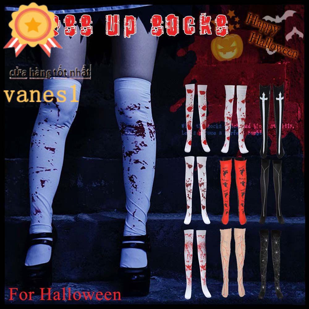 Vớ Có Khóa Kéo In Họa Tiết Cobweb 1 Halloween