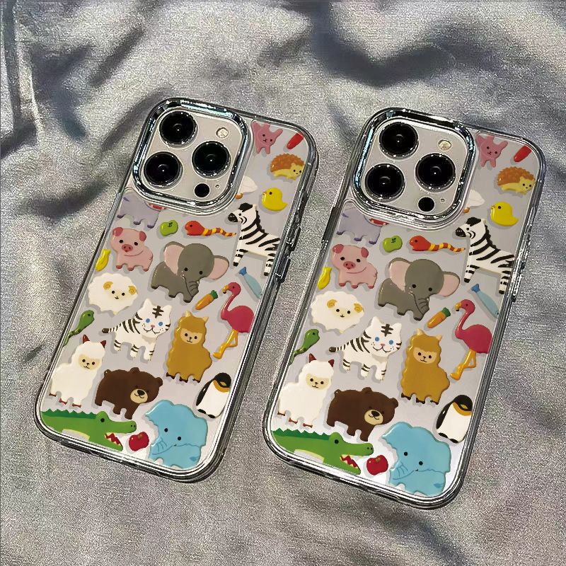 ✅Ốp Điện Thoại Dẻo Họa Tiết Hoạt Hình Động Vật Dễ Thương Chống Sốc Cho Iphone12 7max 13811 plus 14Pro