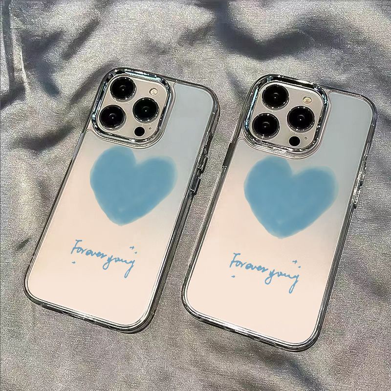 ✅Ốp Điện Thoại Mềm Chống Sốc Màu Xanh Dương Nhạt Đơn Giản Cho Iphone 12 14pro 11max 1378