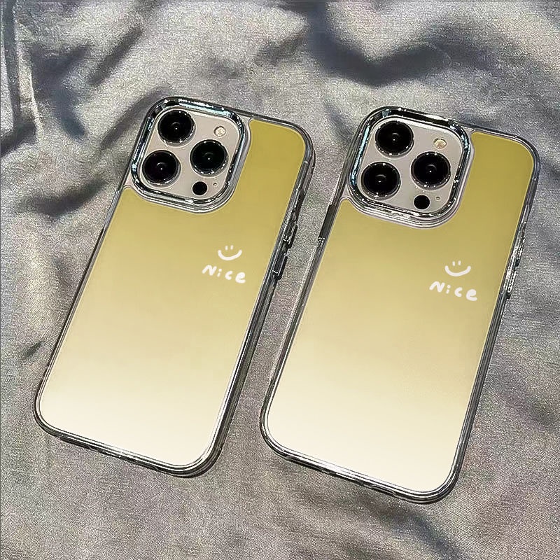 ✅Ốp Điện Thoại Mềm Chống Sốc Họa Tiết Mặt Cười Màu Gradient 11max7 13In 14pro 12 8plus Z7KP