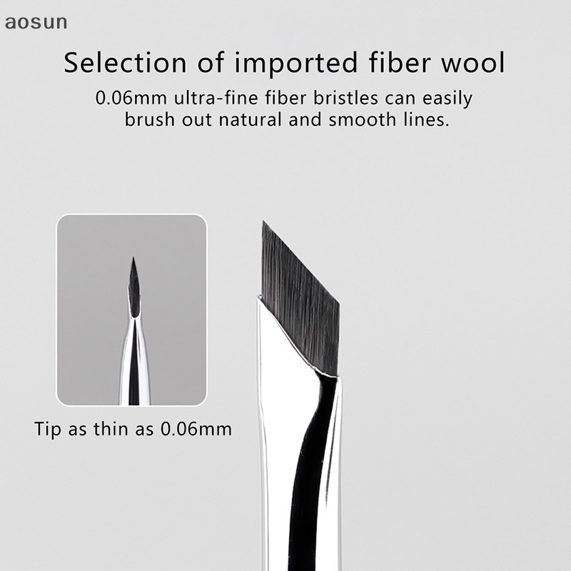 Aosun Bút Kẻ Mắt Lưỡi Siêu Mỏng Đầu Phẳng Góc Mảnh