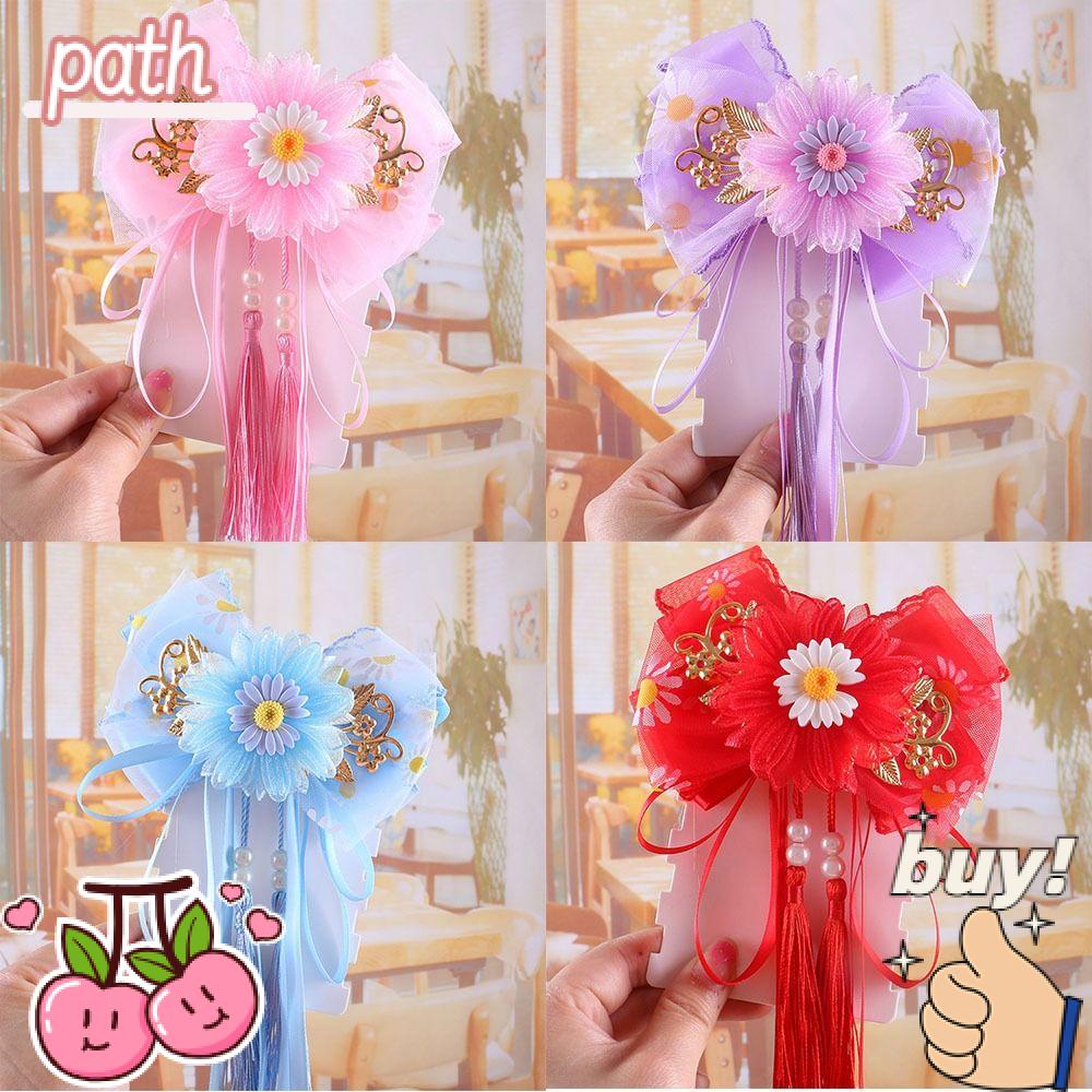 1 Kẹp Tóc Nơ Lưới Cỡ Lớn Xinh Xắn Cho Bé Gái