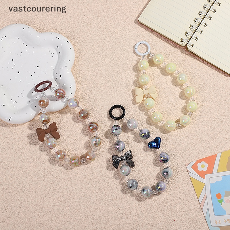 Vòng Tay Chuỗi Hạt Gắn Hình Hoa / Trái Tim Bằng Acrylic Chống Thất Lạc Cho IPhone 14 13