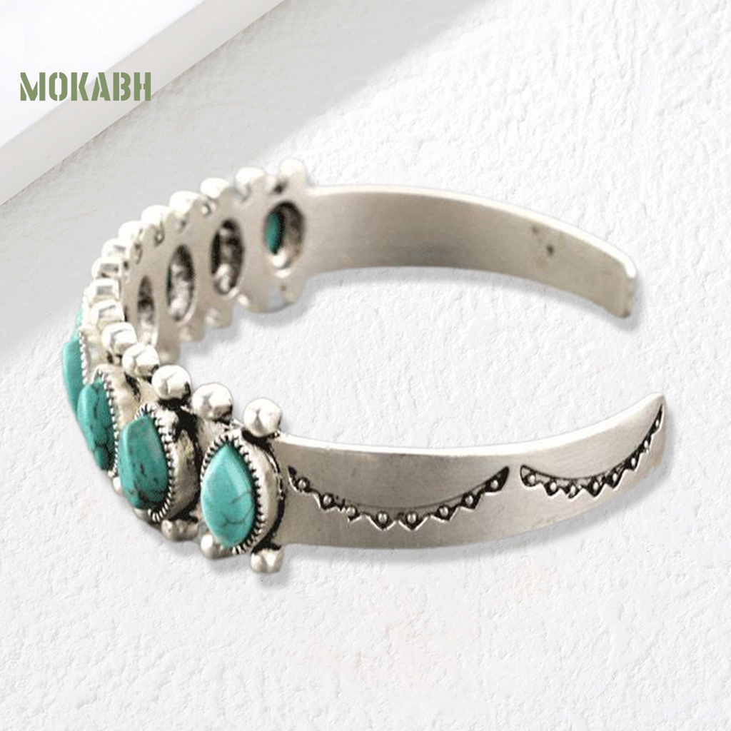 Vòng Đeo Tay Dạng Mở Mạ Điện Không Phai Phong Cách Bohemian Thời Trang Cho Nữ