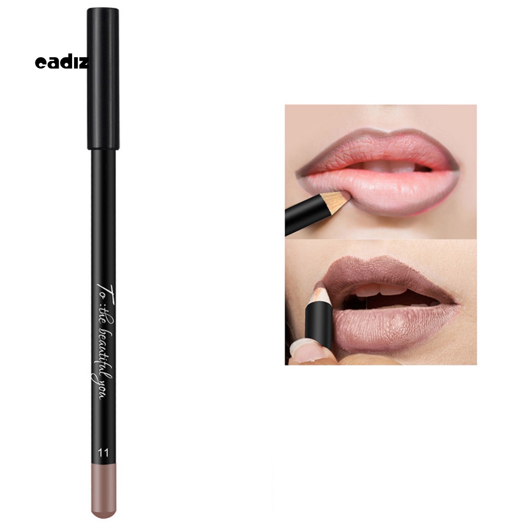 Chì Kẻ Viền Môi NAGETA 12 Màu Sắc Tùy Chọn Chống Thấm Nước Chống Dính Lâu Trôi