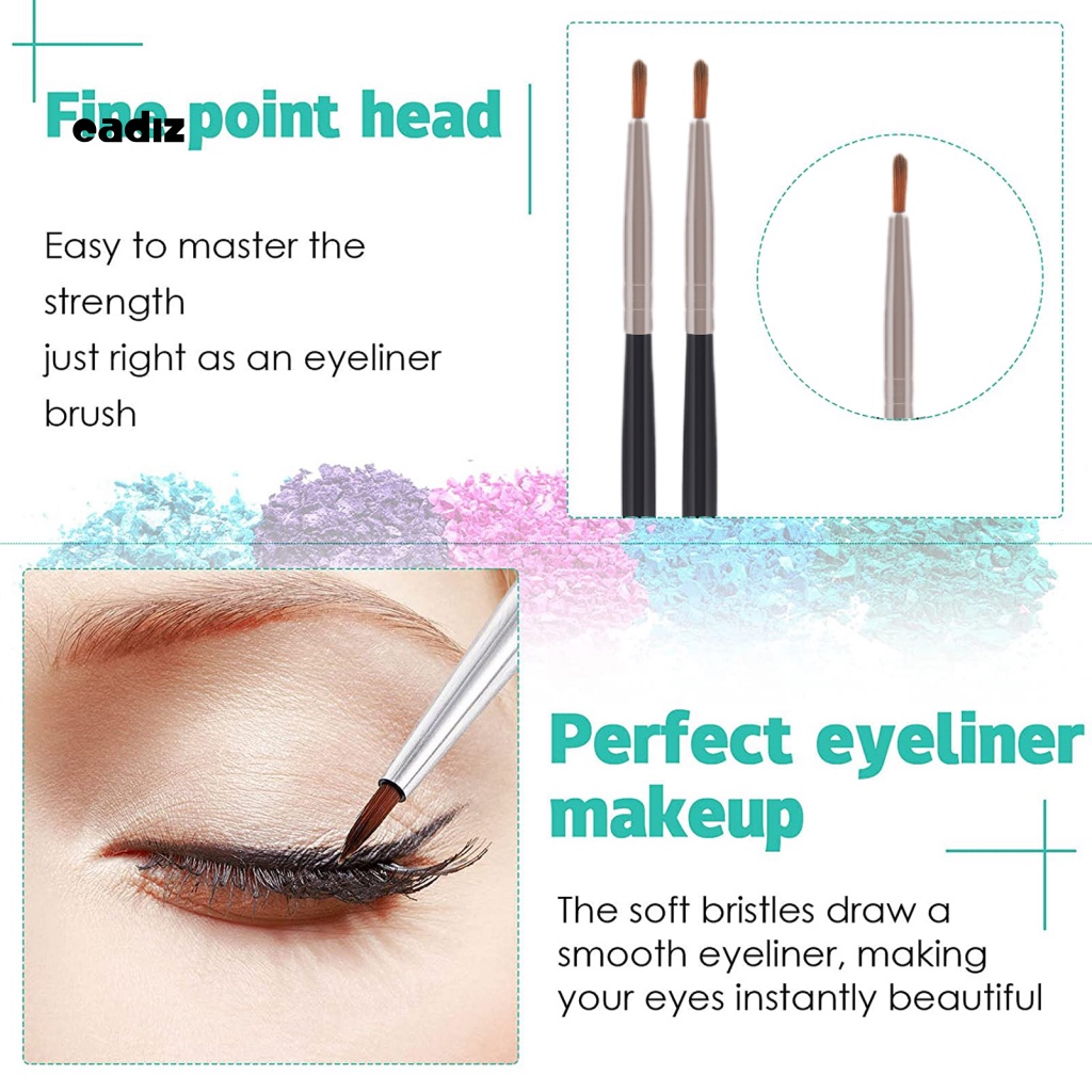 Set 3 Cọ Tô Son Môi Lông Mềm Cán Dài Chuyên Nghiệp