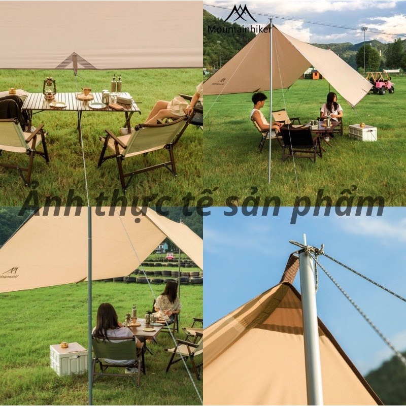 Tấm Tăng Dã Ngoại Cắm Trại MOUNTAINHIKER Hình Lục Giác - Kích Thước 5mx292cm - Gấp Gọn Chống Thấm Chống Mưa