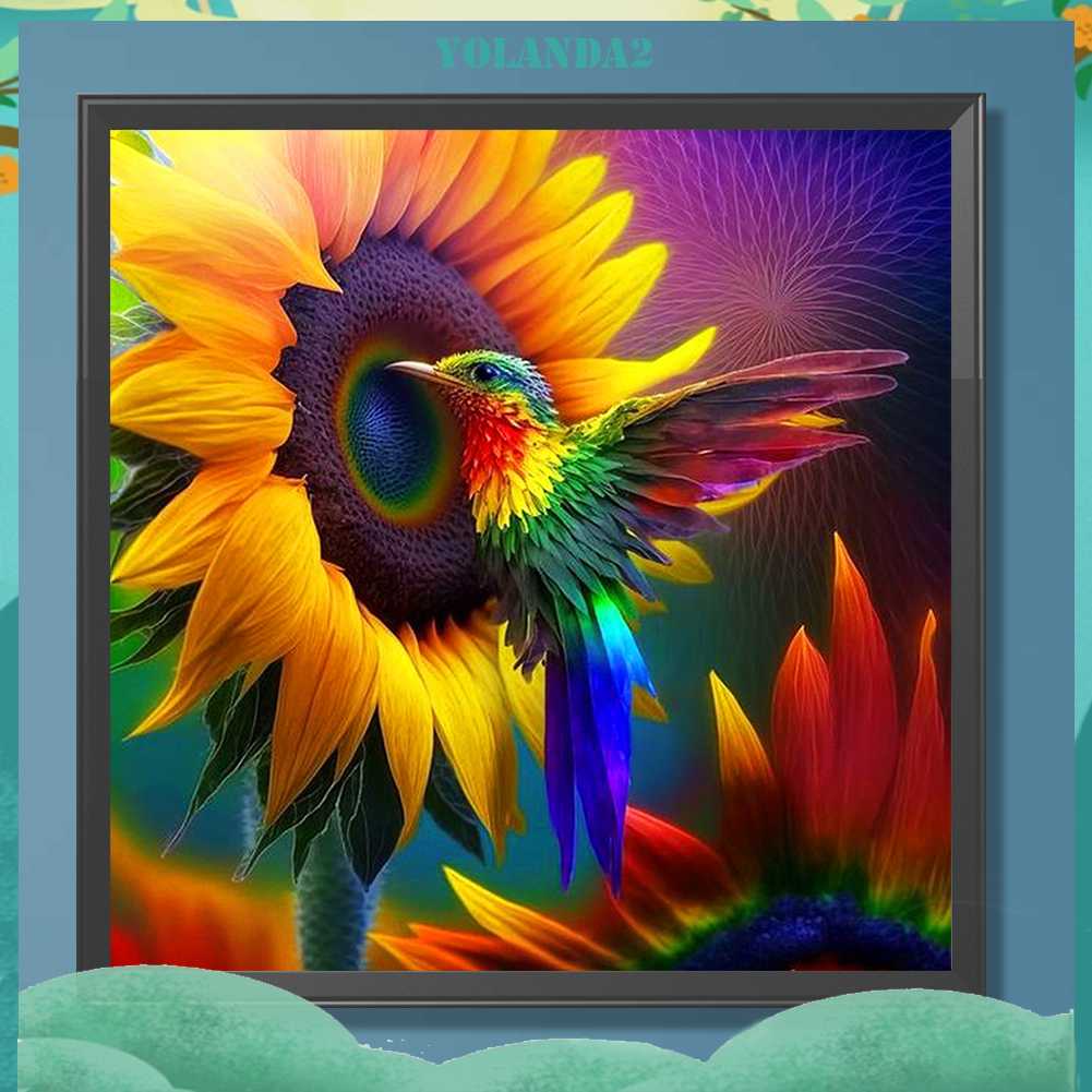 Tranh Đính Đá Kim Cương Toàn Bộ 5D DIY Hình Vẽ Hoa Trang Trí Nhà Cửa