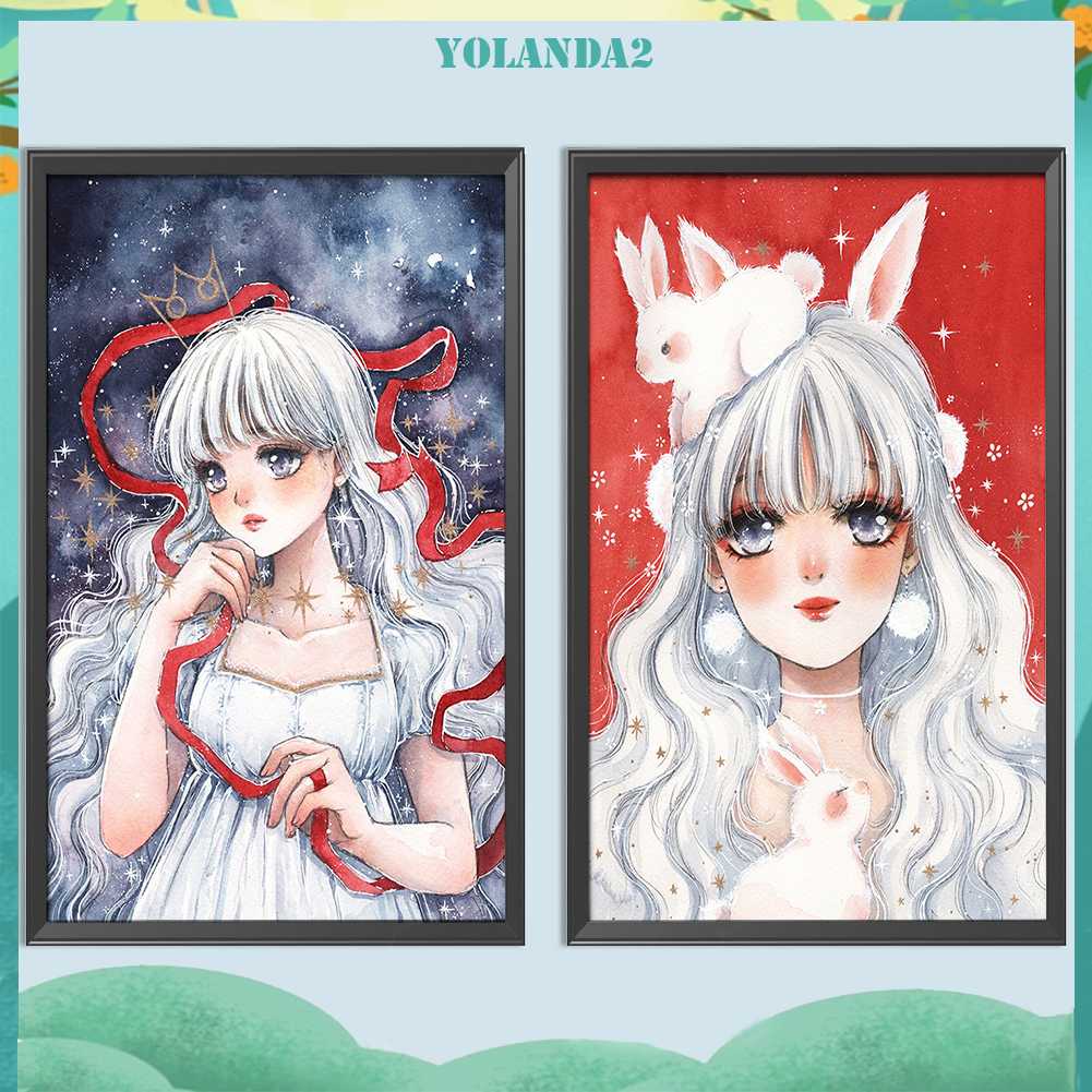 Tranh Đính Đá Kim Cương Toàn Bộ 5D DIY Hình Vẽ Cô Gái Trang Trí Nhà Cửa