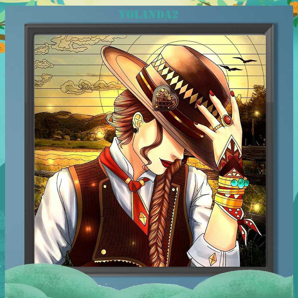 Tranh Đính Đá Kim Cương Toàn Bộ 5D DIY Hình Vẽ Cô Gái Trang Trí Nhà Cửa