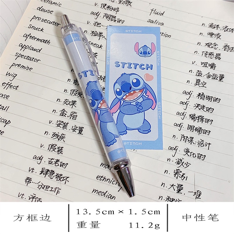 DISNEY Bút Mực Gel Ngòi 0.5mm Hình Stitch Dễ Thương