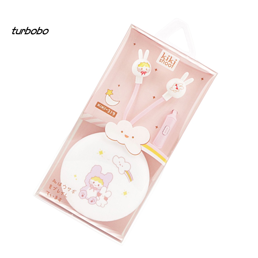 Tai Nghe Có Dây HD-compatible Calling Kèm Hộp Đựng Hình Thỏ Hoạt Hình 3.5mm