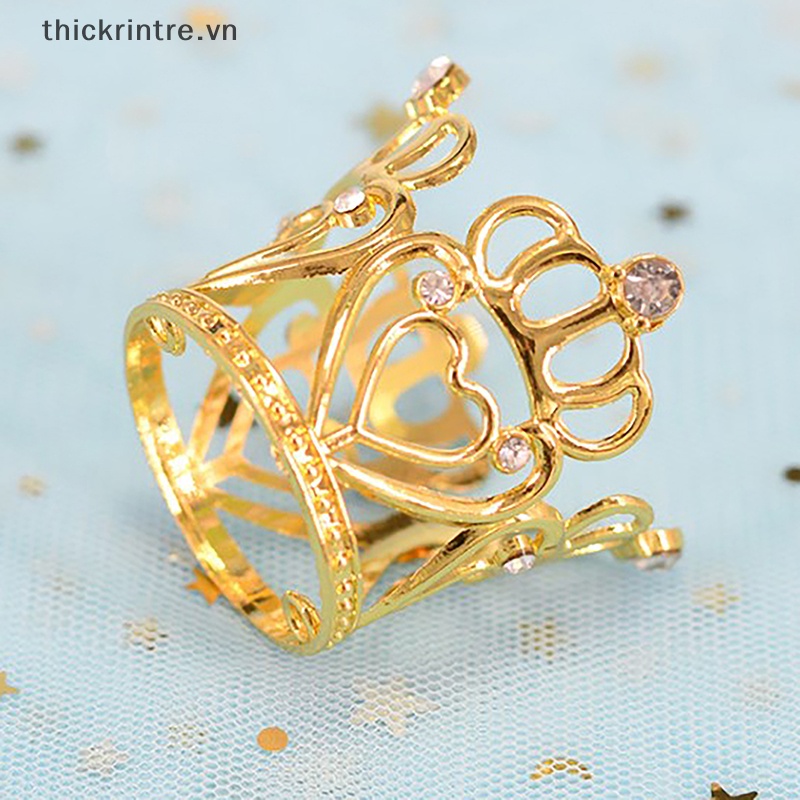 Phụ Kiện Vương Miện Kim Loại Mini Trang Trí Tóc Cho Bé Trai Gái