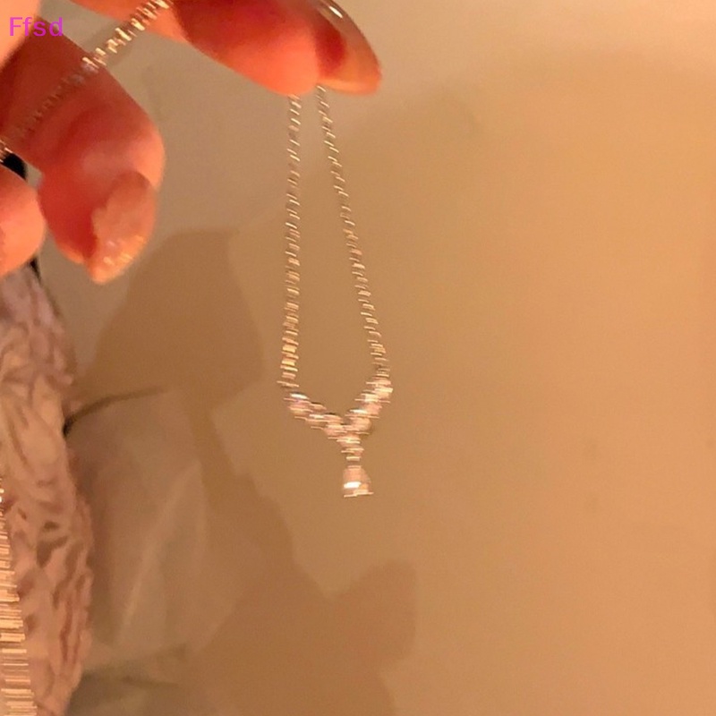 {Ffsd} Vòng Cổ Tua Rua Đính Đá Lấp Lánh Đơn Giản Dễ Phối Đồ Trang Sức Tinh Tế Cho Nữ * Bán Chạy