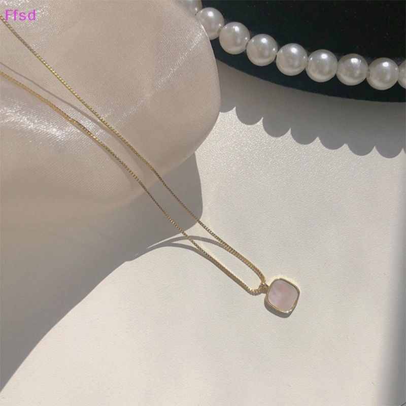 {Ffsd} Vòng cổ Mặt Vuông Phong Cách Âu Mỹ Đơn Giản Cá Tính Thời Trang Dự Tiệc Cho Nữ * Hàng Bán Chạy