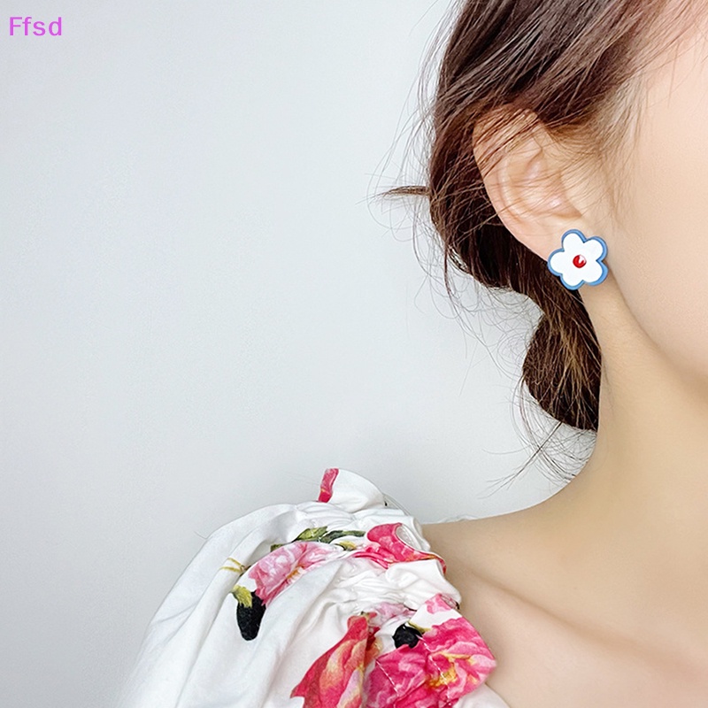 {Ffsd} Hoa Tai Dạng Kẹp Hình Hoa Nhiều Màu Sắc Ngọt Ngào Cho Nữ / Phụ Nữ / Tiệc Cưới Mới Bán Chạy *