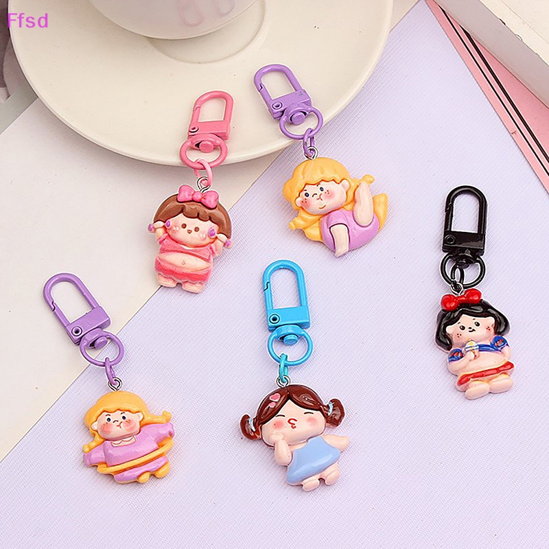 {Ffsd} Móc Khóa Thể Thao Hình Cô Gái Béo Dễ Thương Vui Nhộn Phụ Kiện Túi Xách * Bán Chạy