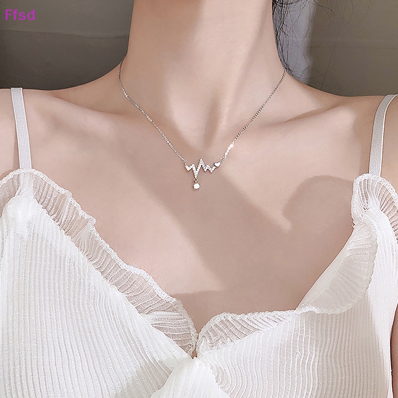 {Ffsd} Mới Vòng cổ Chuỗi Xương Đòn Trái Tim Lấp Lánh Quà Tặng Sinh Nhật Đám Cưới Cho Nữ
