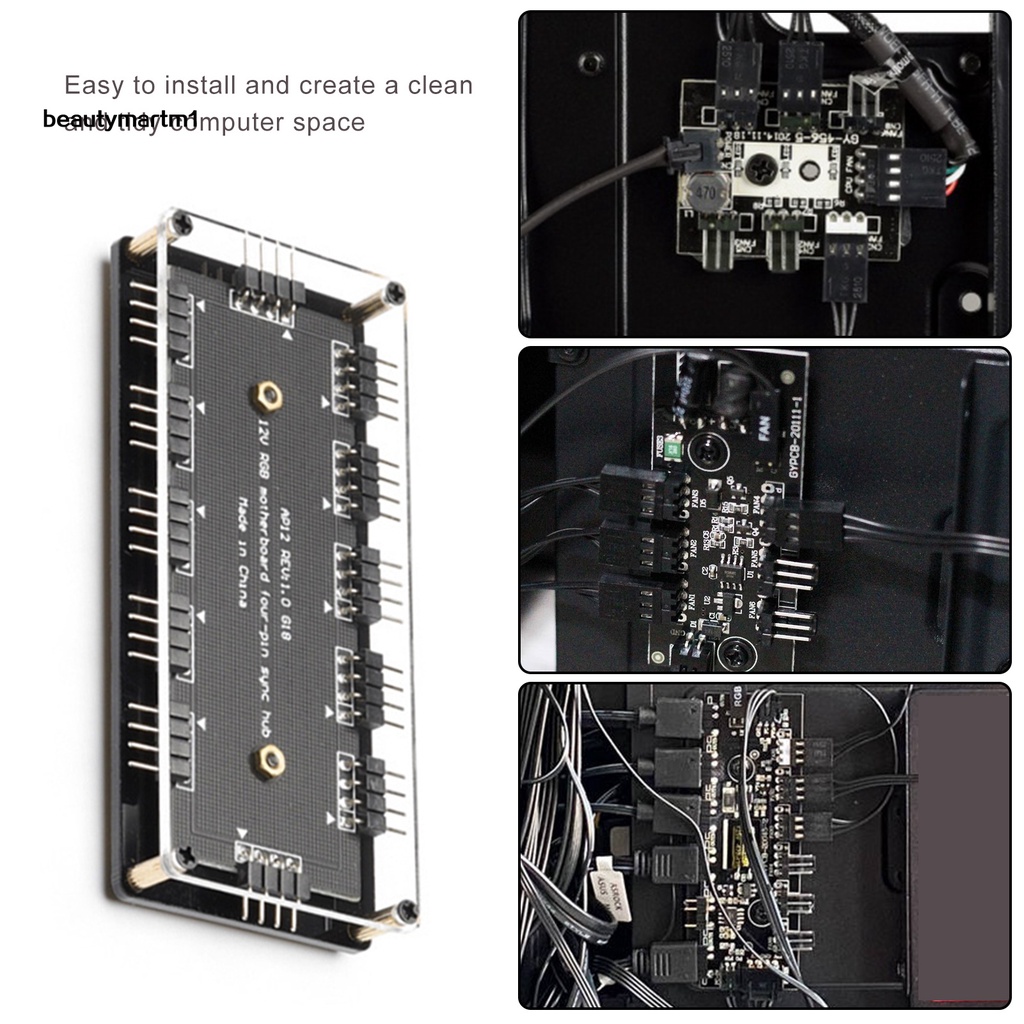 Cáp Chia Quạt Tản Nhiệt 12V 4 Pin RGB 3mm Dễ Lắp Đặt BMM1