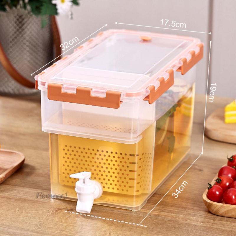 Bình Đựng Nước Ép Lạnh Fenteer1 Có Vòi Rót Cho Quán Bar / Phòng Ăn / Tủ Lạnh