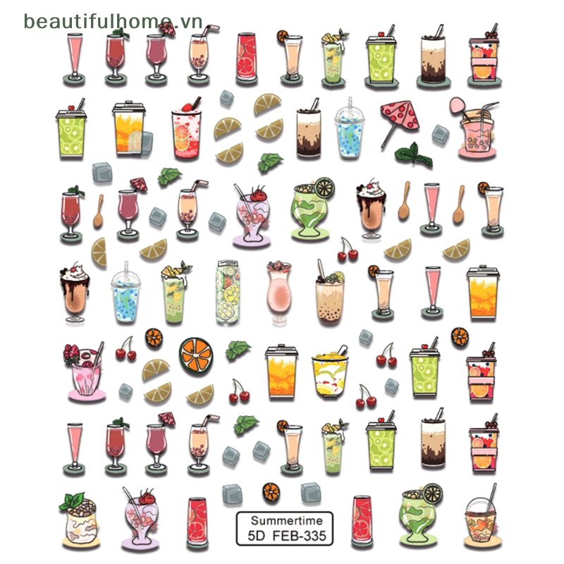 1 Tờ MiếNg DáN Trang Trí MóNg Tay Phong CáCh Bohemia ĐộC ĐáO