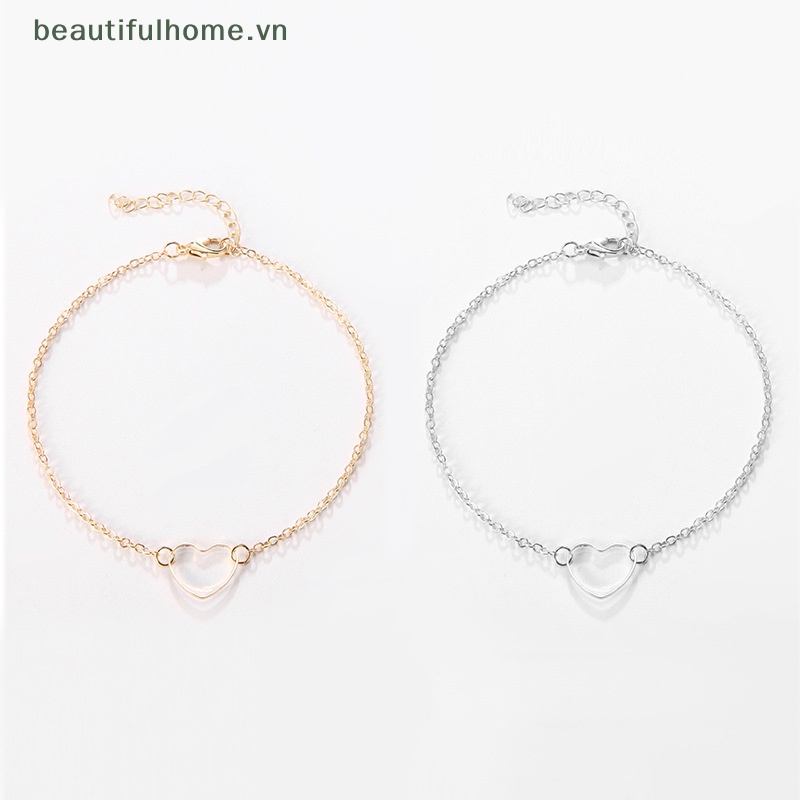 Vòng Tay Trang Sức Hình Trái Tim Đơn Giản Thời Trang Âu Mỹ DIY Dành Cho Bạn Nữ [beauty]