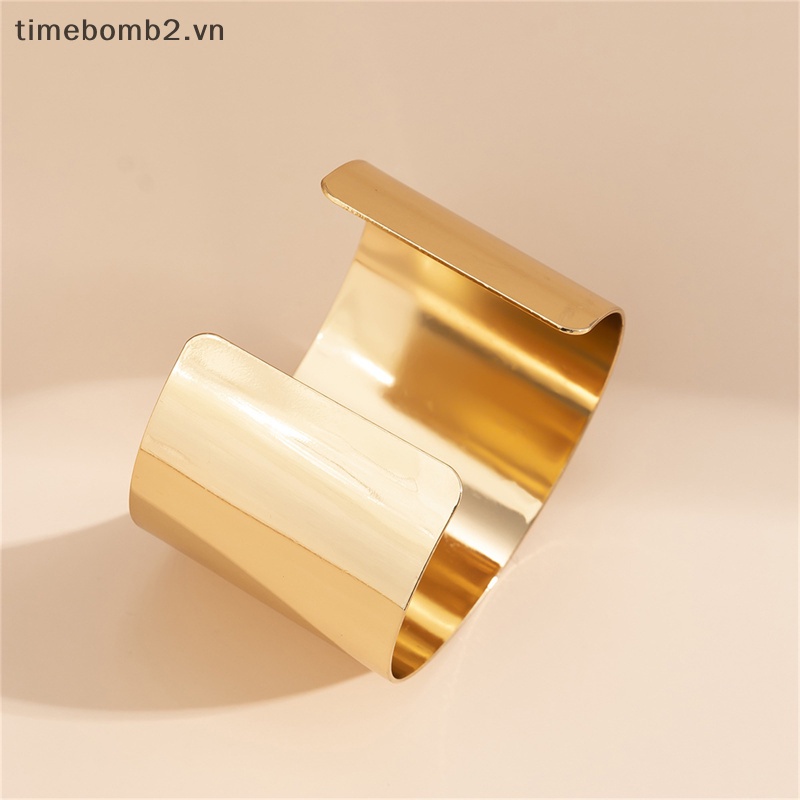 {Timebomb} Vòng Tay Kim Loại Mịn Màng Và Sáng Bóng Thời Trang Cá Tính Dành Cho Tiệc Tùng.