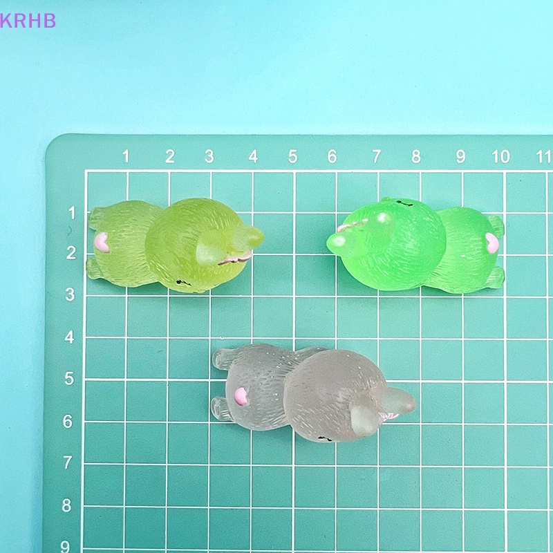 Set 5 Móc Khóa Hình Thỏ Đang Ngủ 3D Bằng Nhựa Phát Sáng Dễ Thương Mới