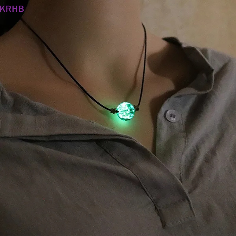 Set 10 Hạt Thủy Tinh Tròn 10mm Phát Quang Dùng Làm Trang Sức Thủ Công DIY Mới