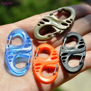 Lily 2 chiếc móc khóa sinh tồn hình chữ S Móc Khóa Kẹp lò xo móc khóa sinh tồn uuu