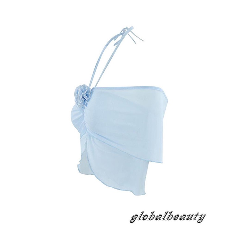 Áo Croptop Trễ Vai Ngắn Tay Họa Tiết Hoa Thời Trang Mùa Hè Cho Nữ