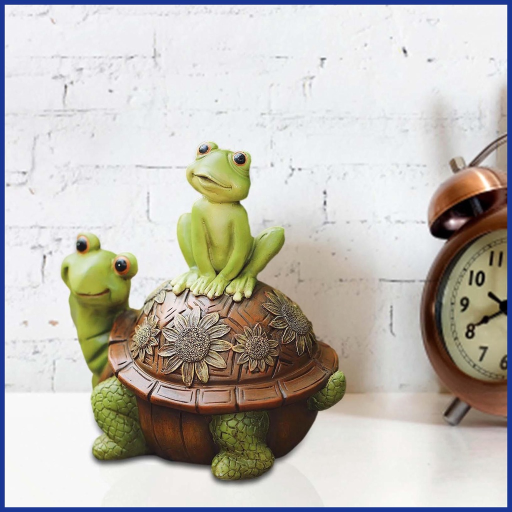 Đồ trang trí Chú Ếch / Rùa Bằng Nhựa Resin Màu Sáng Dễ Thương Trang Trí Sân Vườn