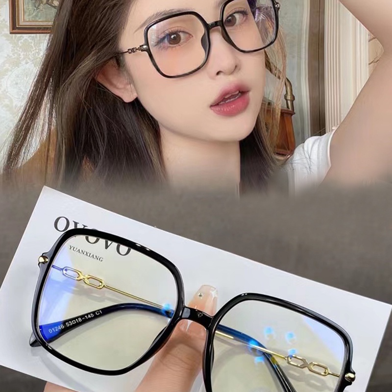 JIUERBA Kính Cận Gọng Vuông Chống Bức Xạ Thời Trang Hàn Quốc Cho Nam Nữ