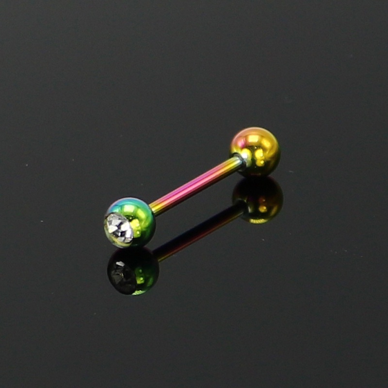 Khuyên Lưỡi Hình Quả Bóng Bằng Thép Không Gỉ Cá Tính