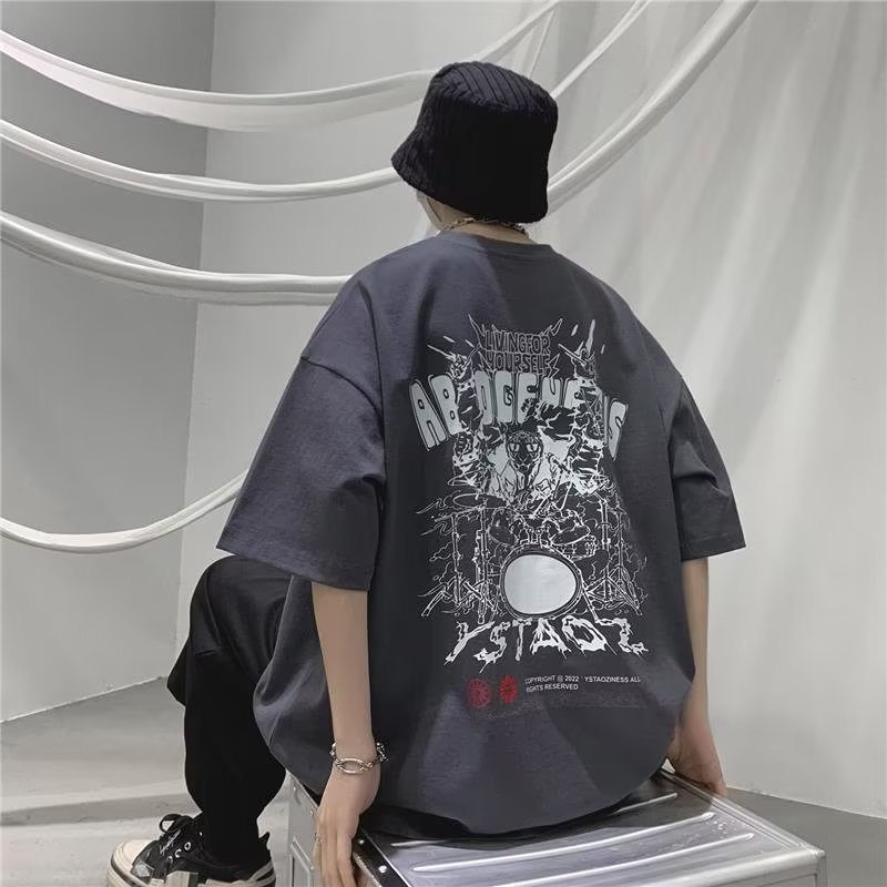 Áo Thun Tay Ngắn Phong Cách Đường Phố Mỹ Thời Trang Mùa Hè Cho Nam