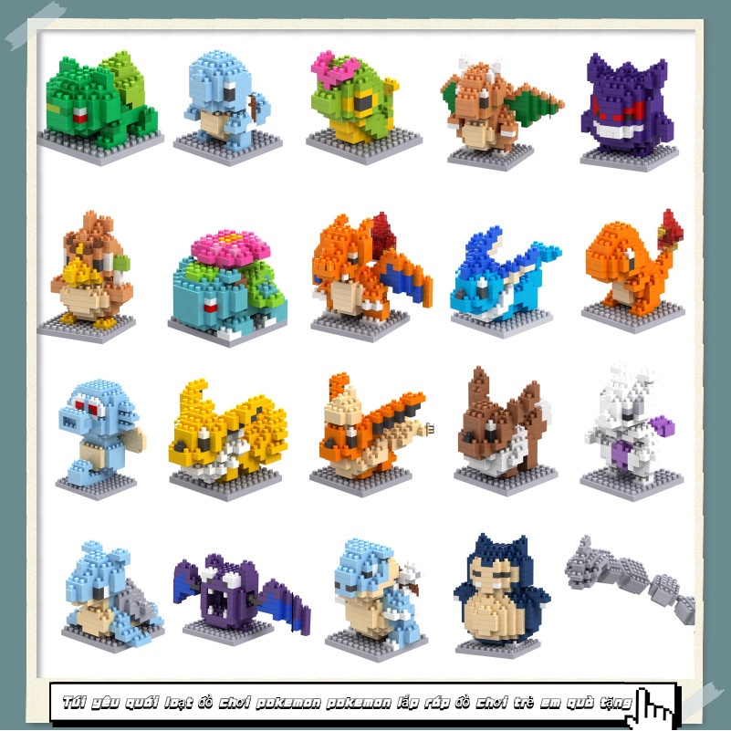 Đồ Chơi Lắp Ráp Pokemon Cho Bé